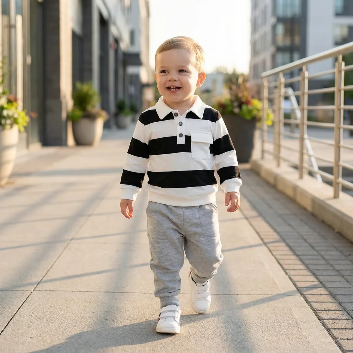Conjunto Pantalones Deportivos Para Bebé Sudadera Y Bolsillo - Imagen 3