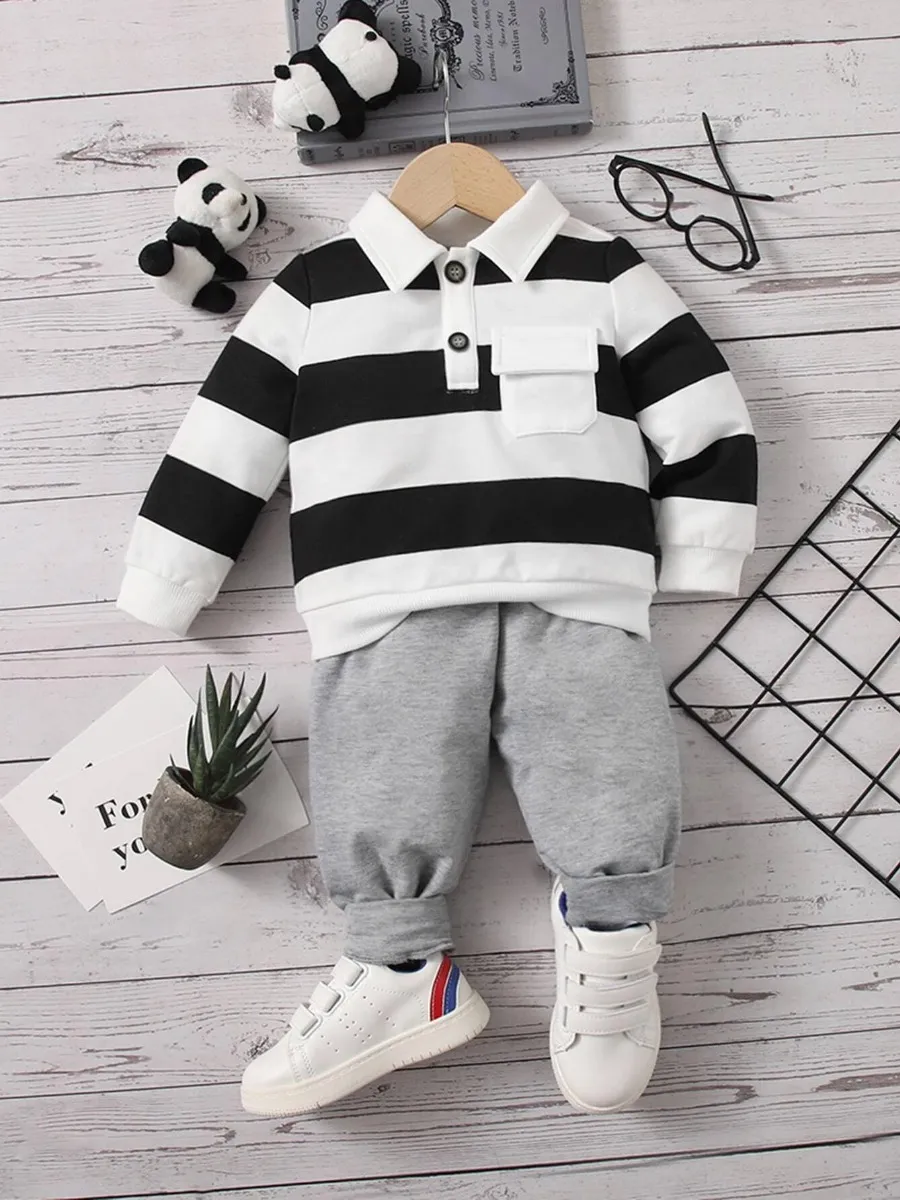 Conjunto Pantalones Deportivos Para Bebé Sudadera Y Bolsillo - Imagen 2