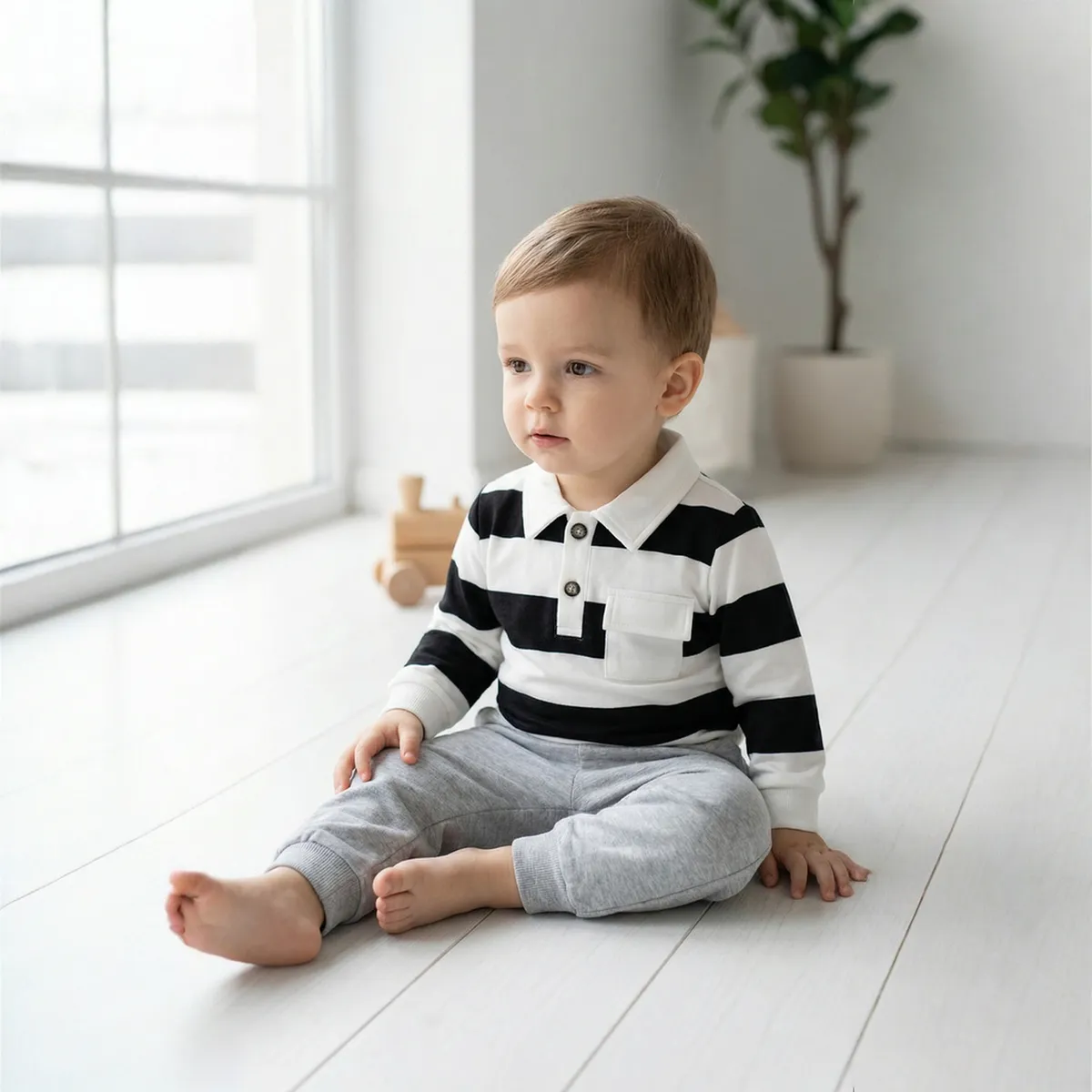 Conjunto Pantalones Deportivos Para Bebé Sudadera Y Bolsillo - Imagen 6