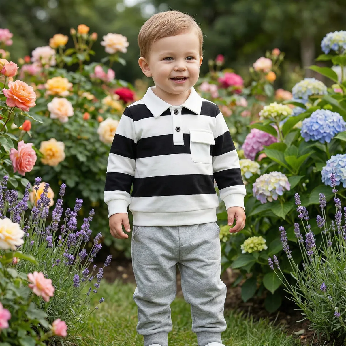 Conjunto Pantalones Deportivos Para Bebé Sudadera Y Bolsillo - Imagen 5