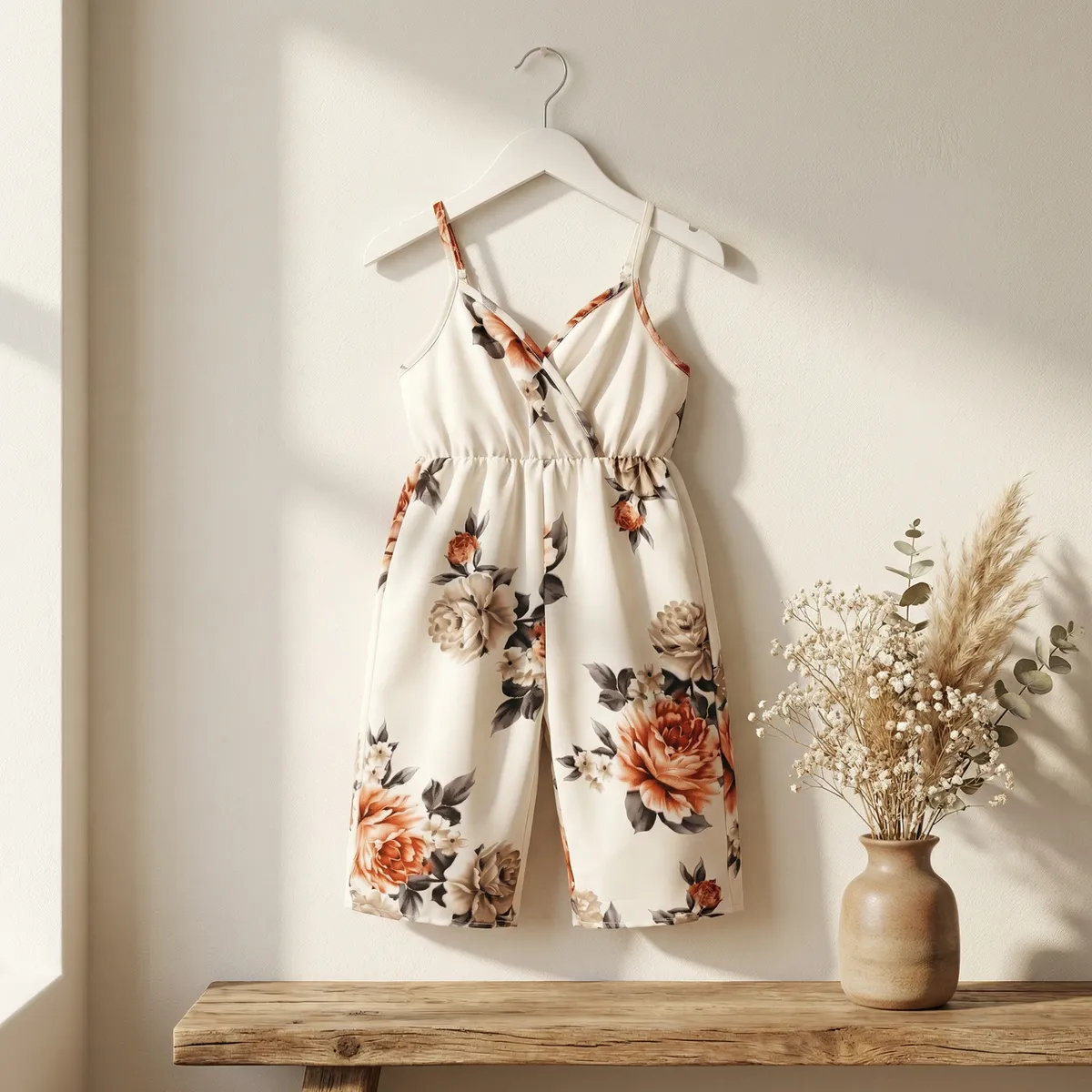 Mono Bebé Con Estampado Floral De Tirantes - Imagen 5