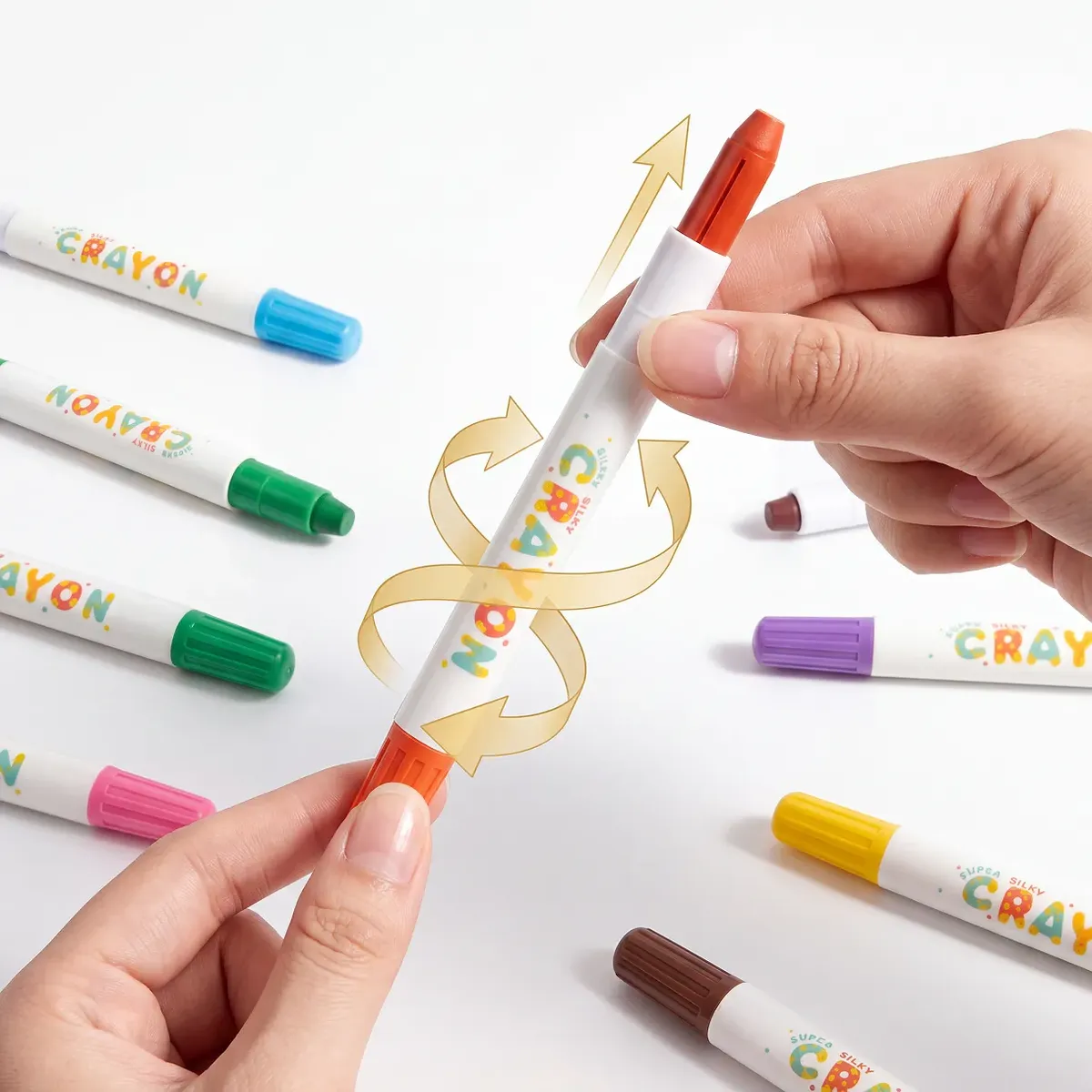 Crayones con punta ajustable